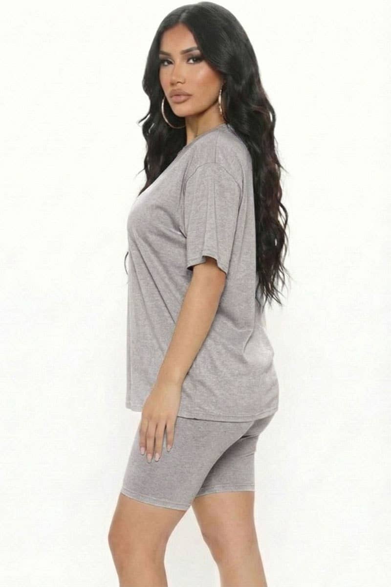 CAPELLA APPAREL - Wholesale Activewear Set - Women's - Loose Fit Top & Bike Shorts Set37