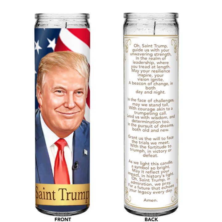 Texrah – Engroshandel Votivlys – Saint Donald Trump Parodi-alter MAGA-lys med bøn