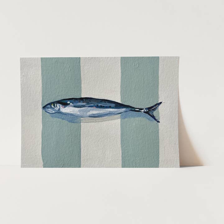 "Sardine-Kunstdruck 'Salt + Stripe'" für den Großhandel von Madison Phipps Studio