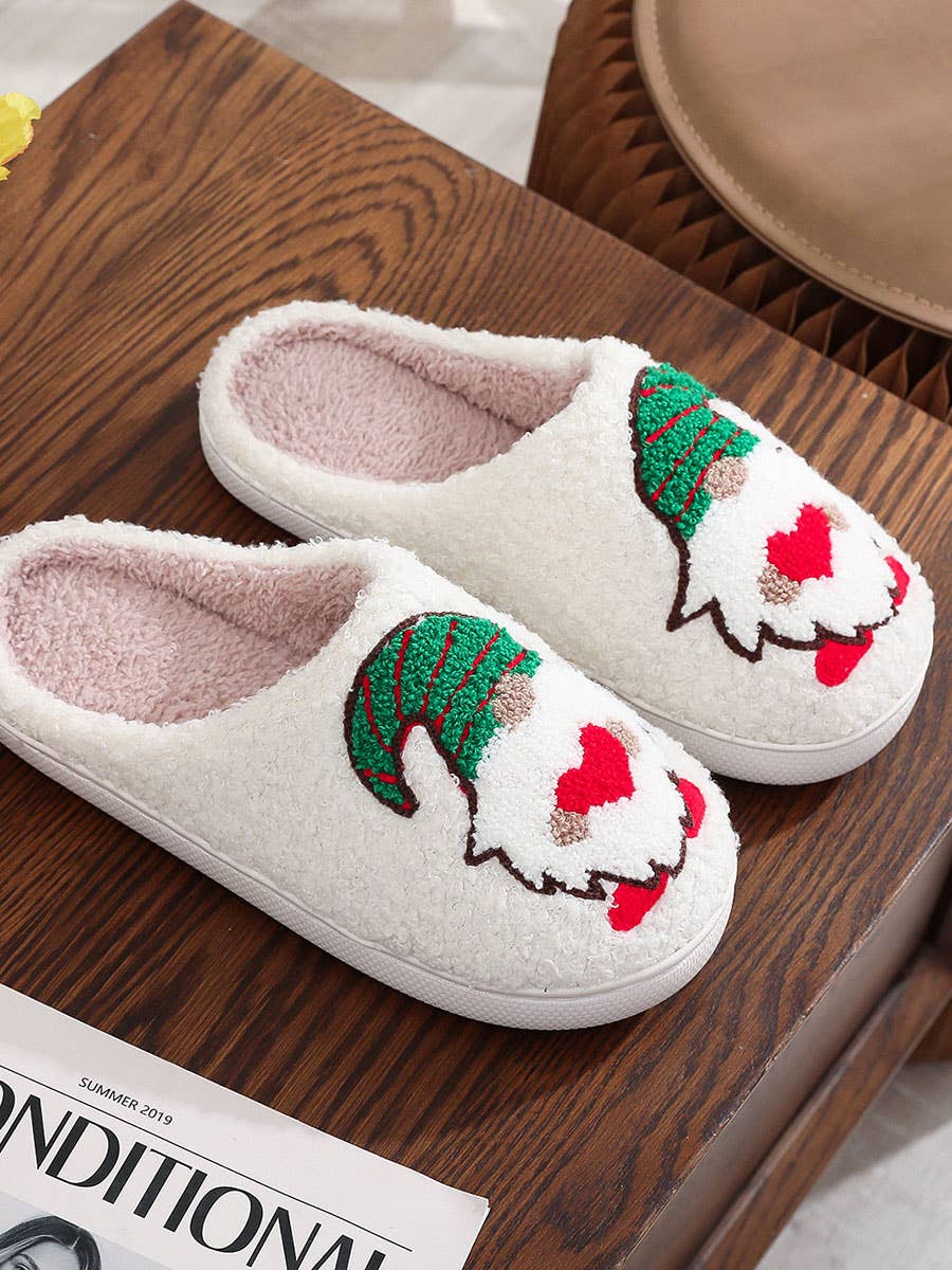 DOUBLJU - Wholesale Slippers - Women's - Christmas Winter Home Grinch Pattern Fuzzy Slippers3