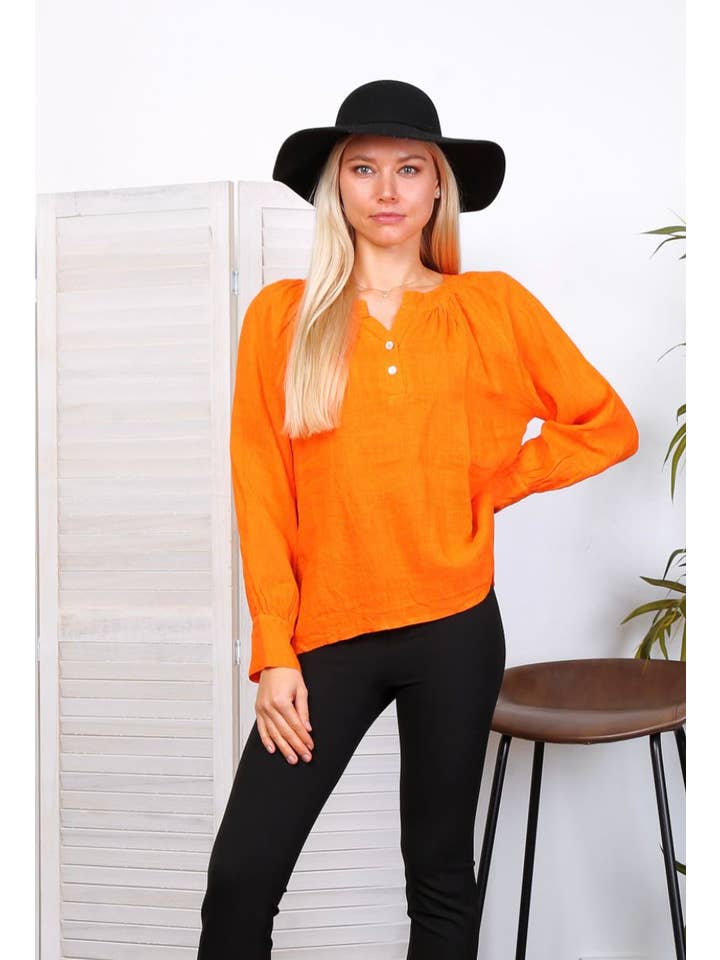 LÉA & LUC – wholesale Blus - Dam – Blus i 100 % linne REF.792313