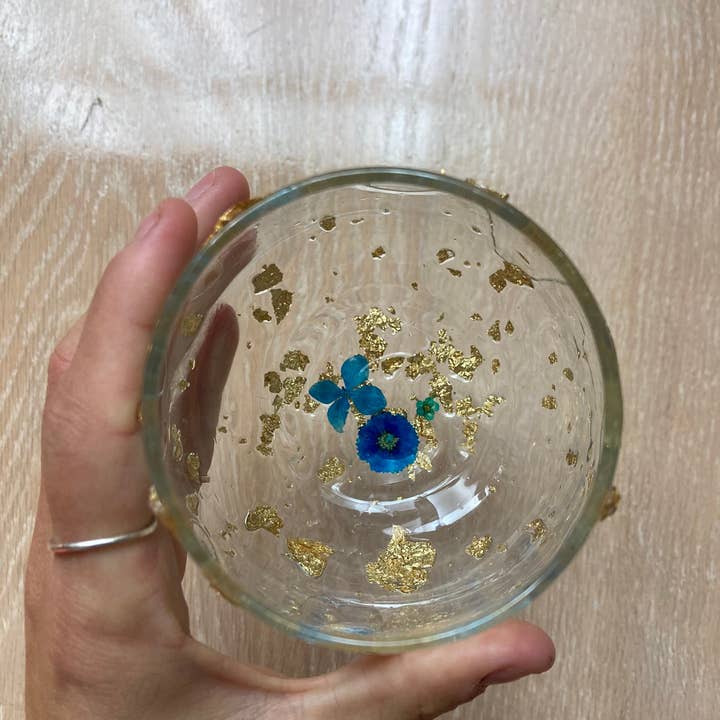 SeaLion Resin – wholesale Vinglas – Daisy Flower Stamless Vinglas ~ Torkade blommor