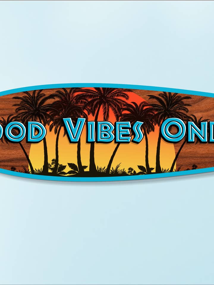 Arte da parete con tavola da surf da spiaggia per la vendita all'ingrosso da parte di Follow Your Wave Designs