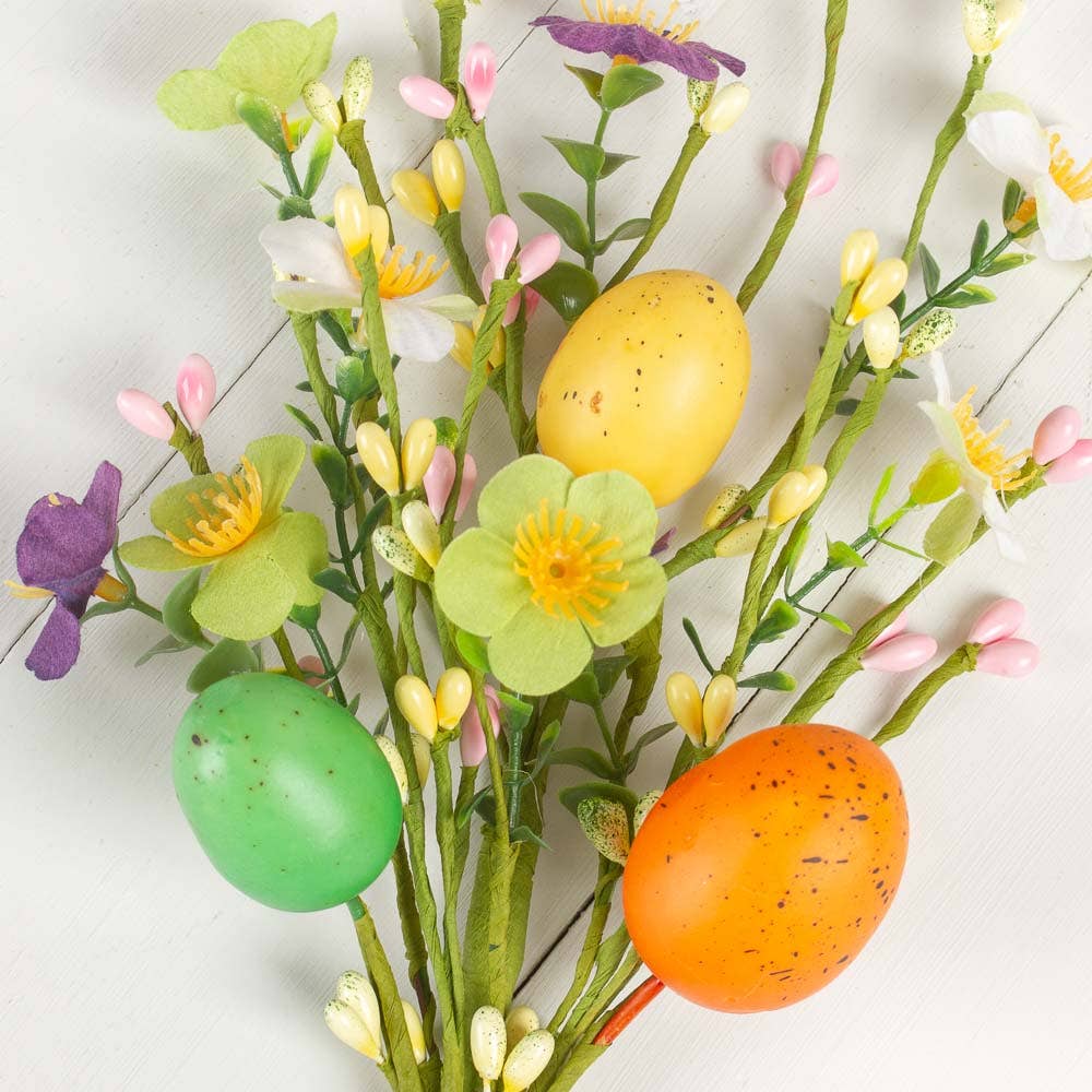 Factory Direct Craft - Wholesale Artificial flowers - Spring Easter Egg and Berries Picks3