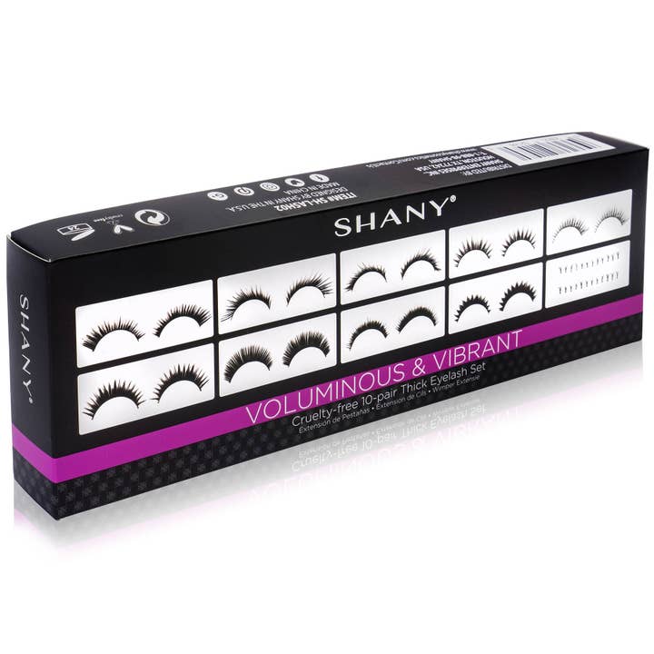 SHANY Cosmetics - Wholesale False/Fake Eyelashes - Eyelash Extend - Set of 10 Assorted Reusable Eyelashes
