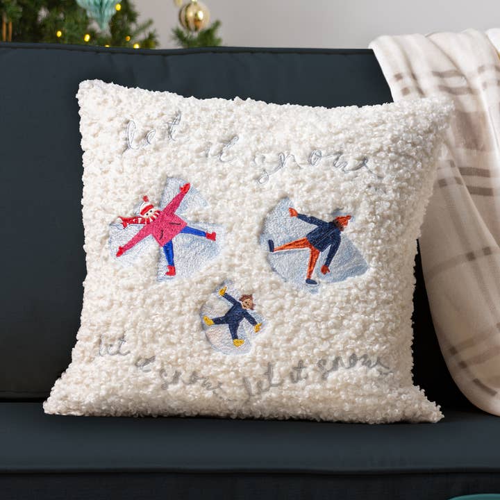 Christmas Together Angels Cushion Snow for wholesale by Riva Home