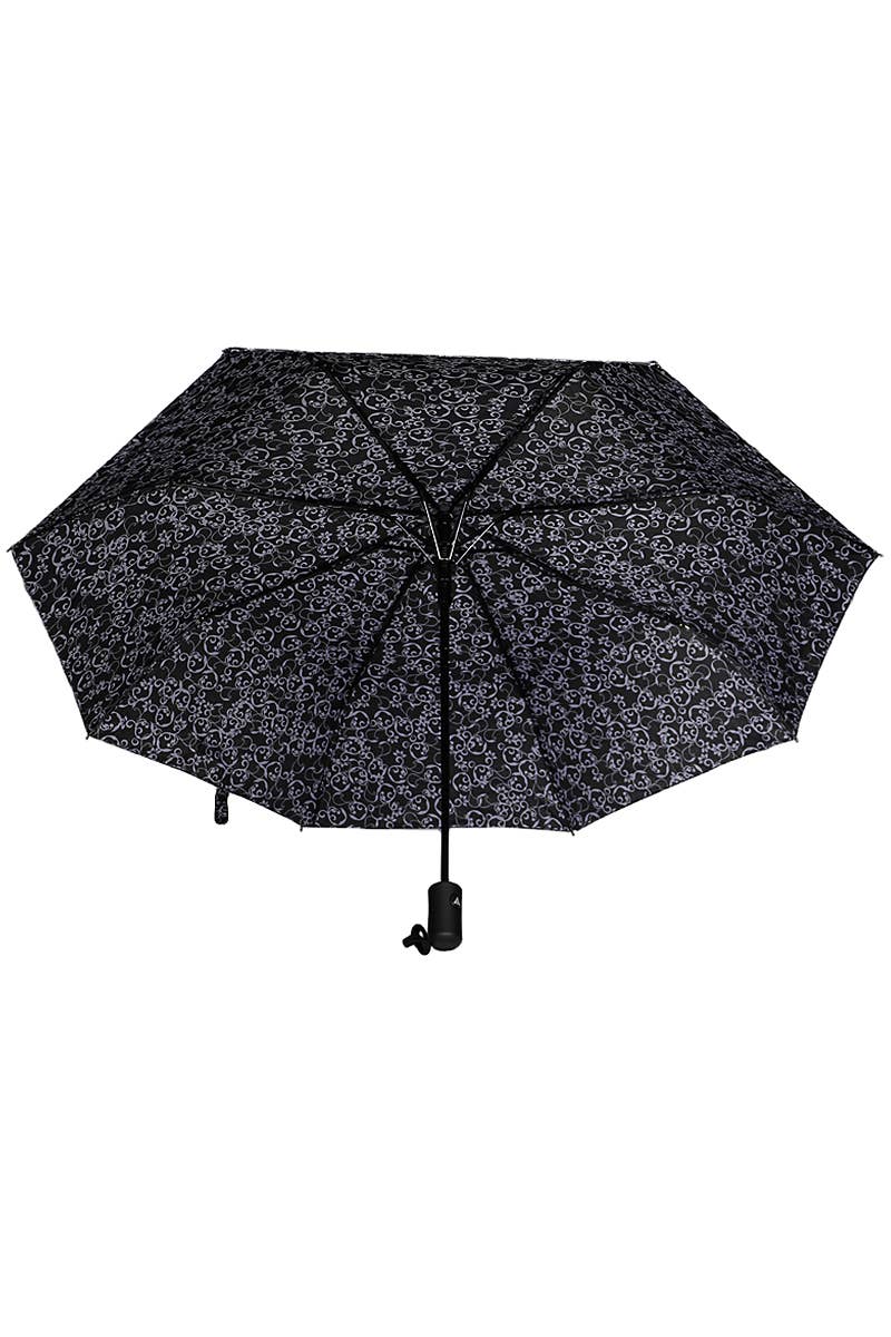 Cap Zone – Großhandel Regenschirm – Damen – Breiter abstrakter, filigraner, automatisch zu öffnender Kompaktschirm2