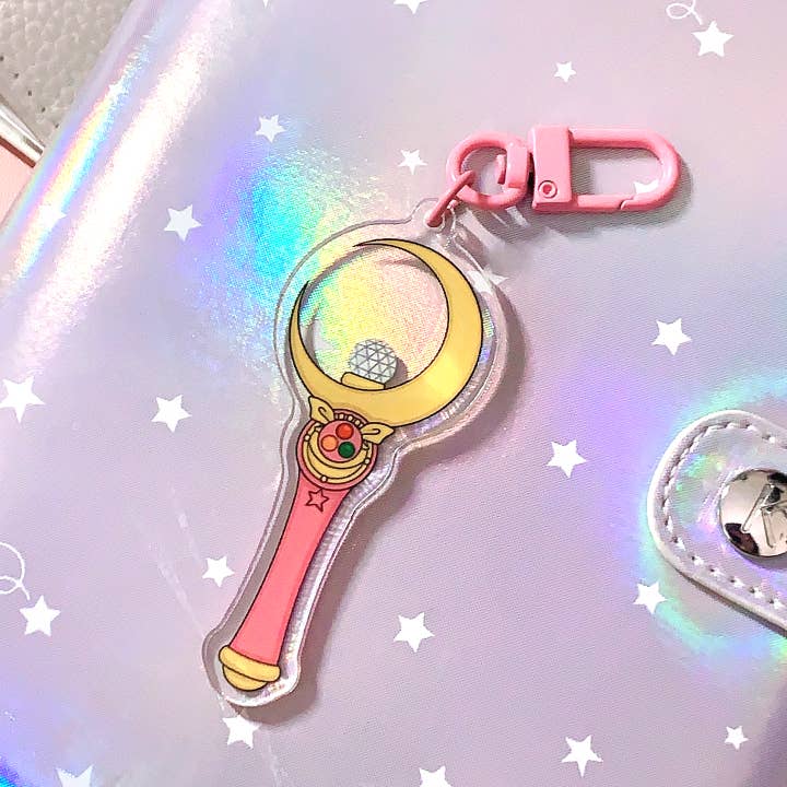 Sailor Moon Crescent Moon Wand Moon Stick Acrylic Keychain for wholesale by Parasol Paper
