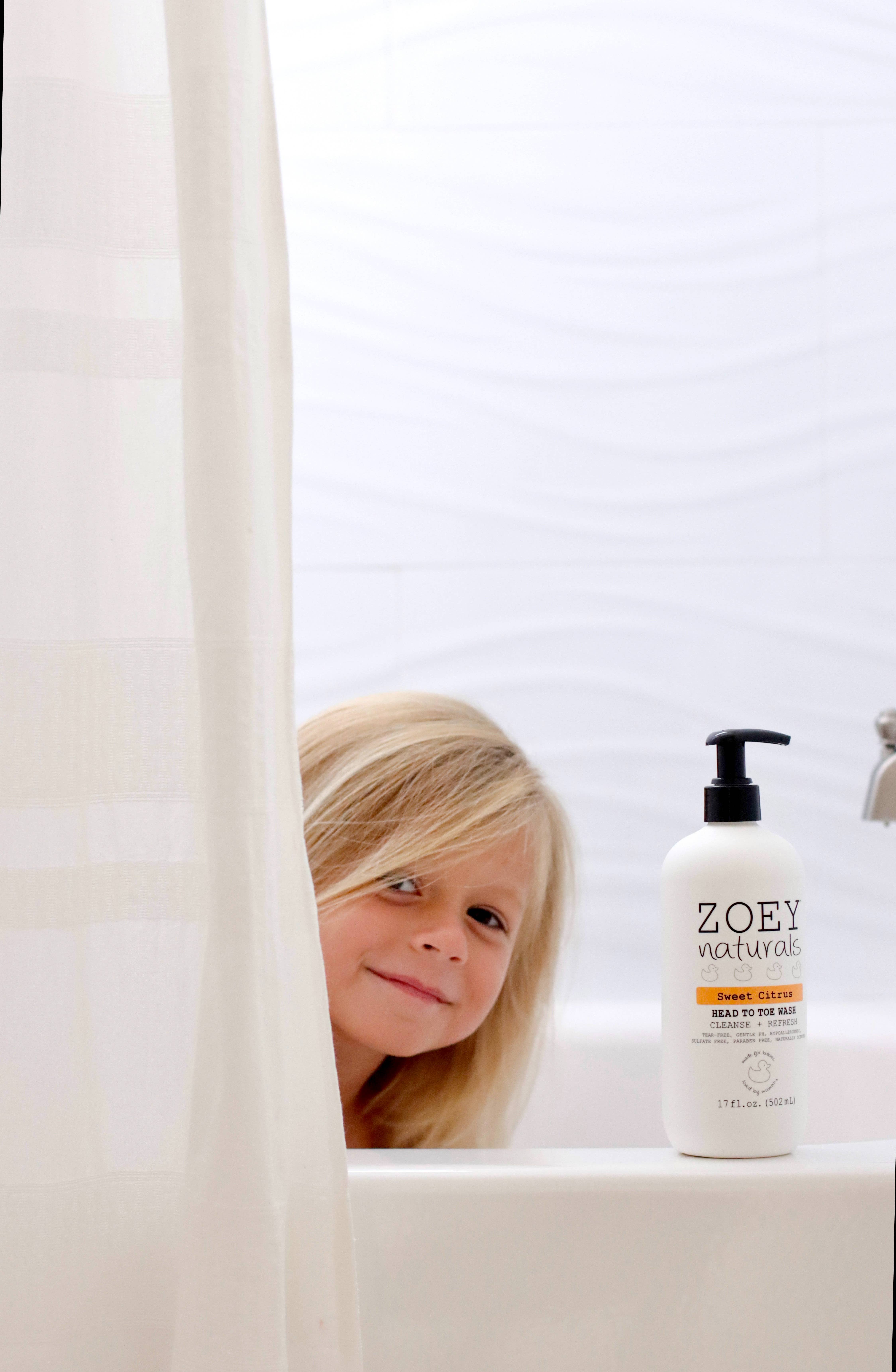 Zoey Naturals - Wholesale Body Wash/Shower Gel - Kids & Baby - Sweet Citrus Head to Toe Wash - 17oz4