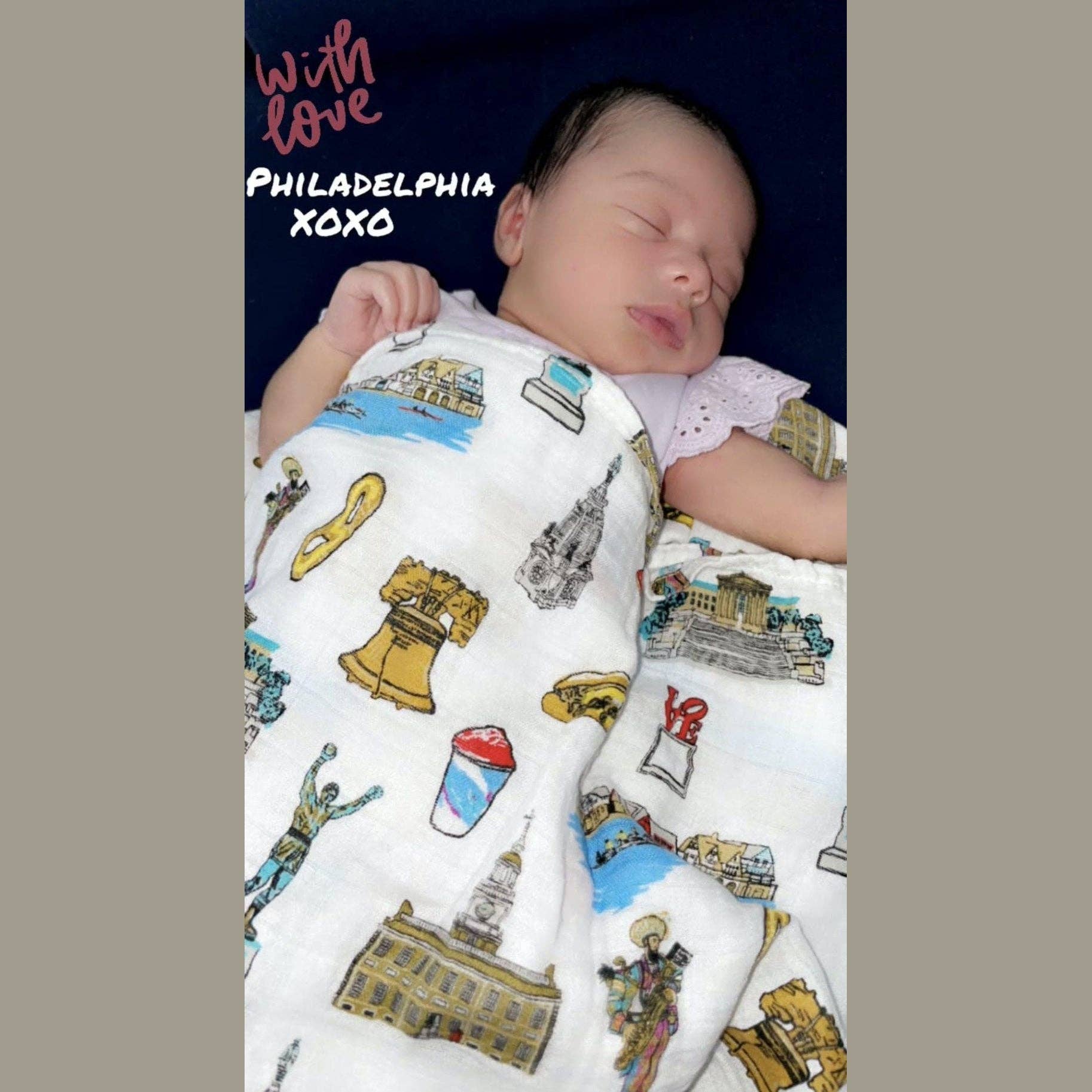 Little Hometown - Wholesale Swaddle - Baby - Philadelphia Baby Swaddle Blanket (Unisex)2