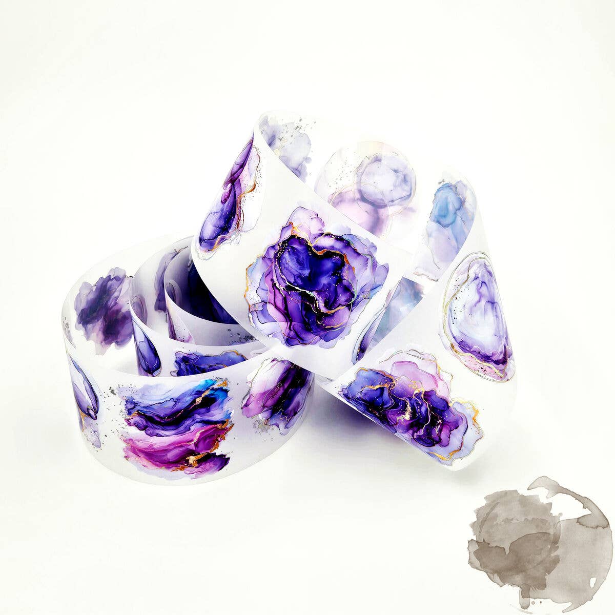 MIC & MIM Premium Paper Shop - Wholesale Washi Tape - MIC | PET Tape (Foiled & Embossed) : Purple Splash0