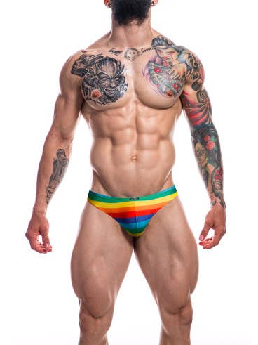 Culotte Bikini Taille Basse Arc-en-ciel - Renaissance - C4M pour la vente par CUT4MEN