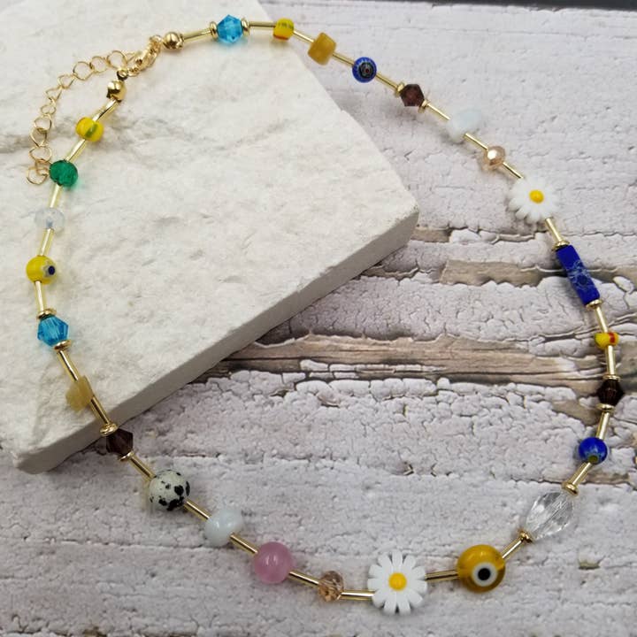 Boho Multi Element Countryside Necklace for wholesale by Treasure Wholesale