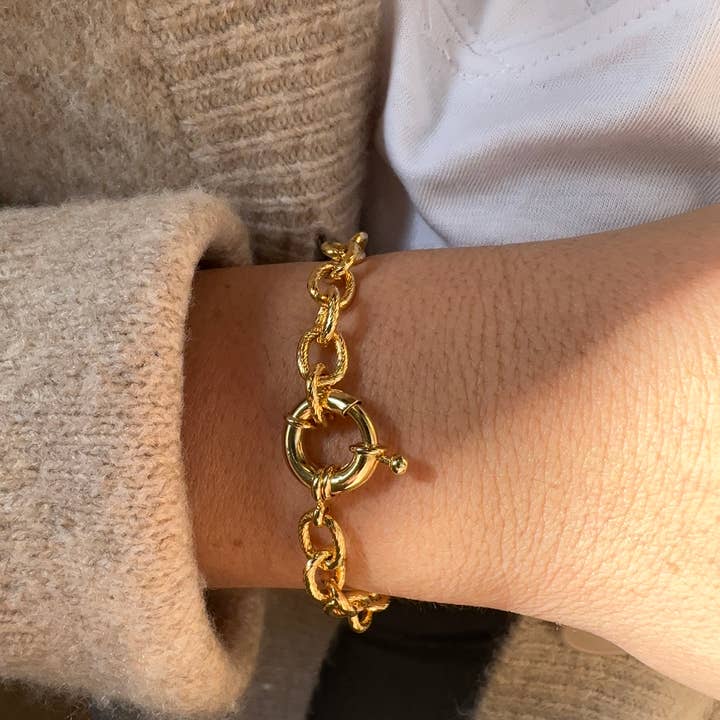 A.B. Paris – Großhandel Glieder- & Kettenarmband – Josie – Armband mit 24-karätiger Vergoldung5