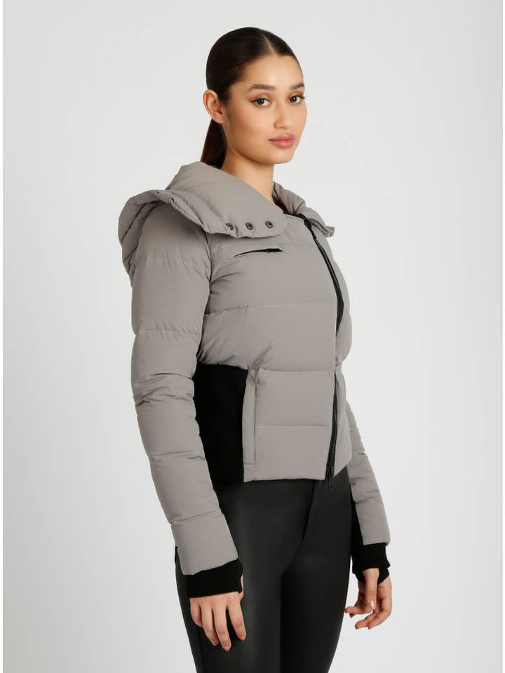 Blanc Noir - Wholesale Puffer Jacket - Women's - Asymmetrical Puffer Jacket JLS9