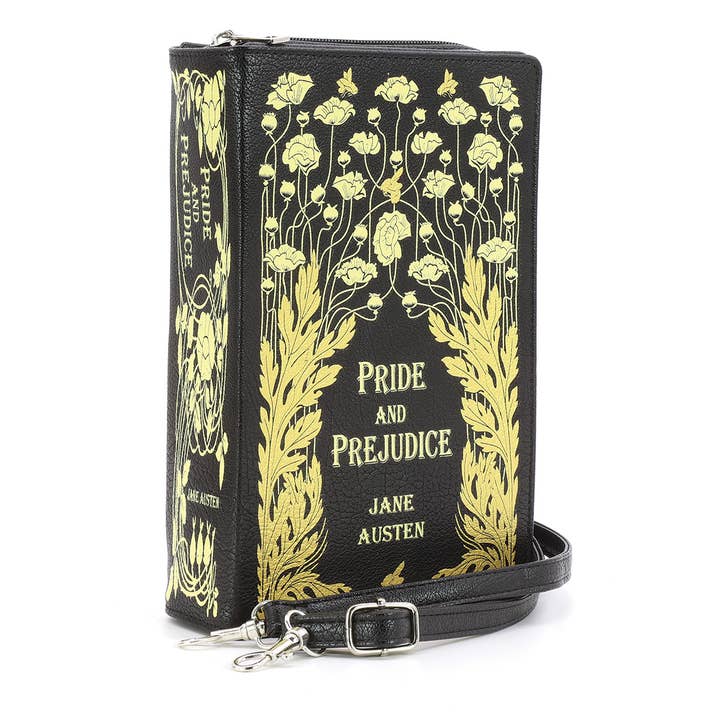 COMECO INC - Wholesale Clutch Bag - Women's - Pride and Prejudice Floral Book Clutch Bag