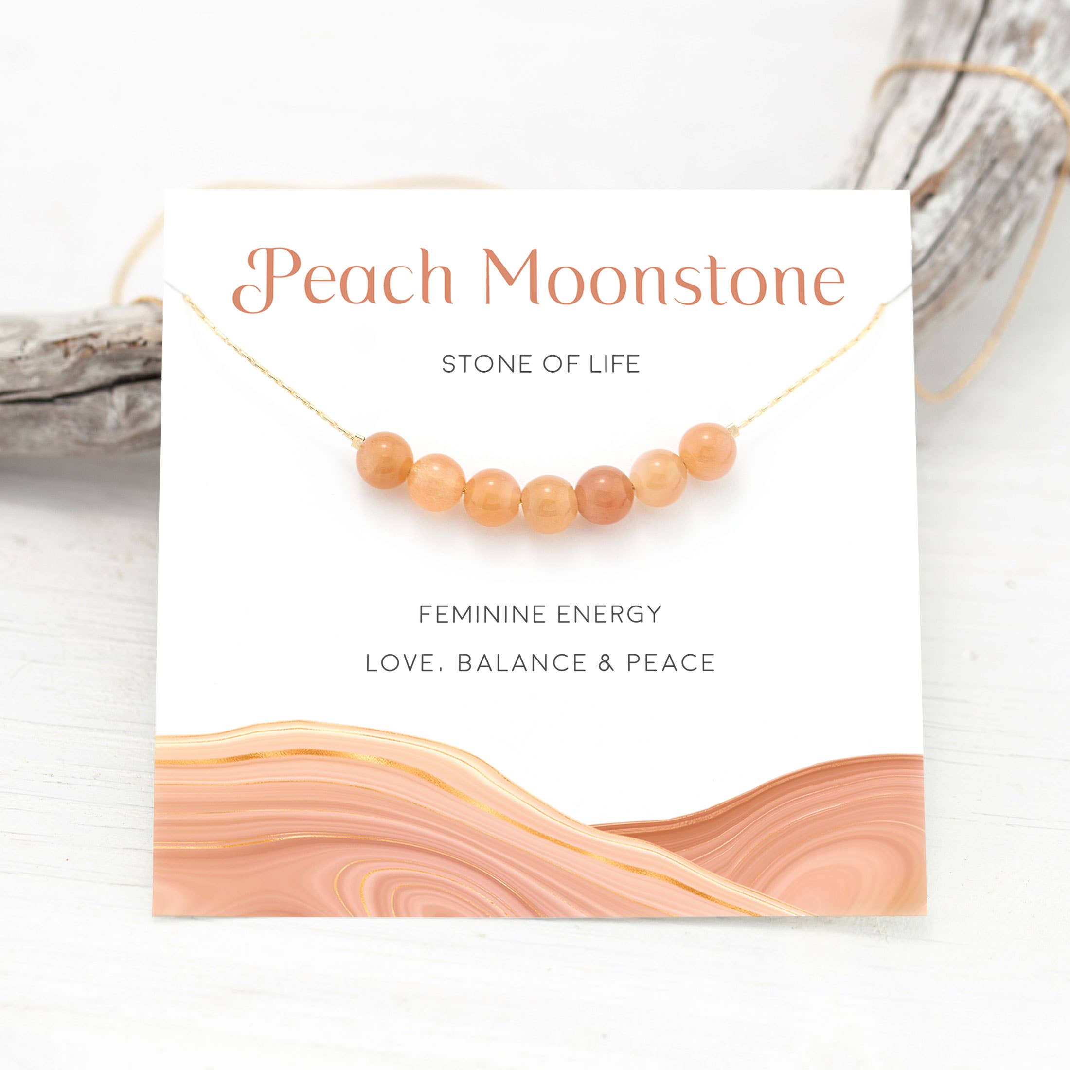 Delezhen – Engroshandel Perlehalskæde – Træ agat naturlige ædelsten halskæde Stress Relief halskæde9