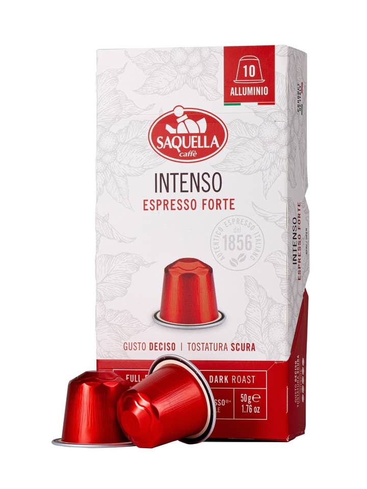 Intenso Capsules Box 10 Pcs Aluminum C.Nespr for wholesale by Saquella 1856 SRL