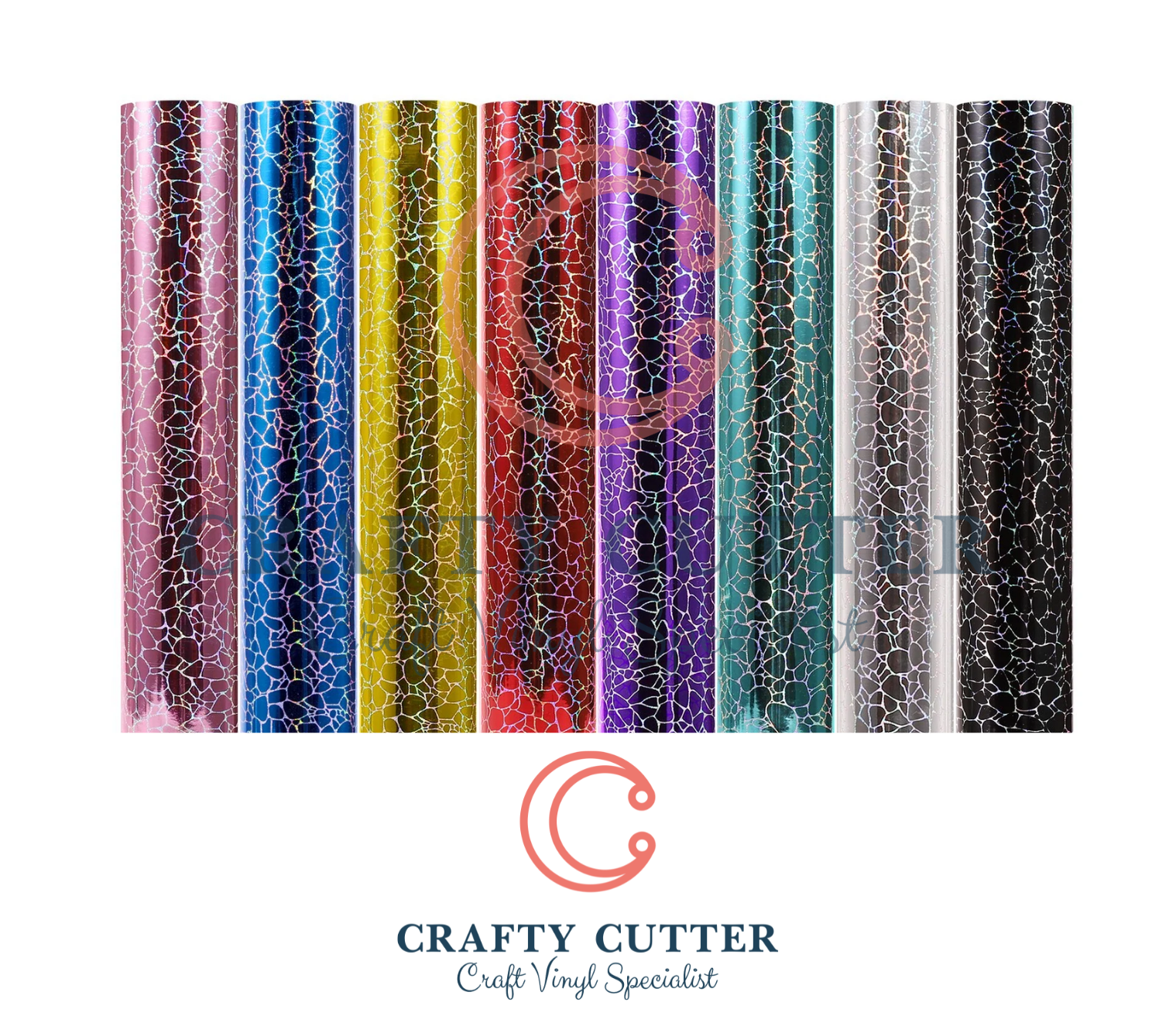 Crafty Cutter - Wholesale Craft Supplies - Irised Pebbles - Holographic Craft Self Adhesive Vinyl1