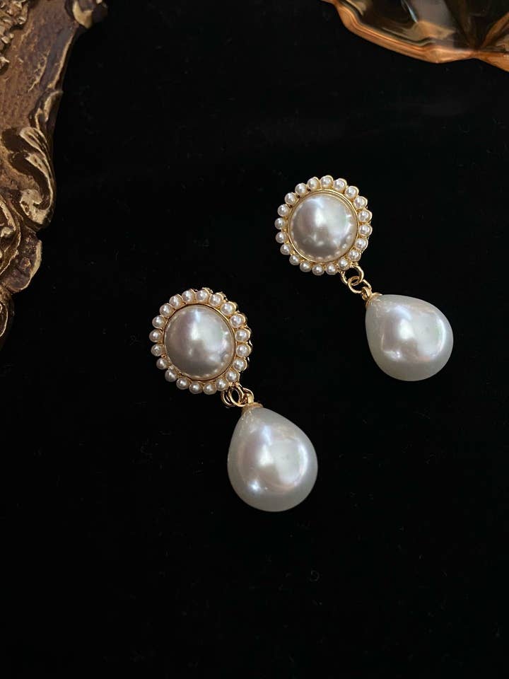 Pendientes de Perlas Barrocas de Clip E6664 para venta al por mayor de Ole