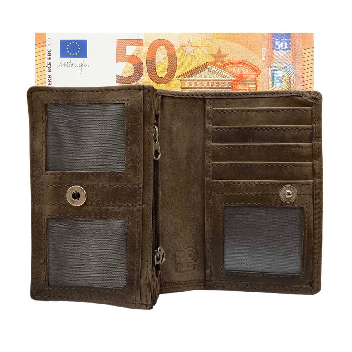 Arrigo - Wholesale Wallet - Women's - Leather Wallet ladies - Buffel Leather Croco Print Compact11