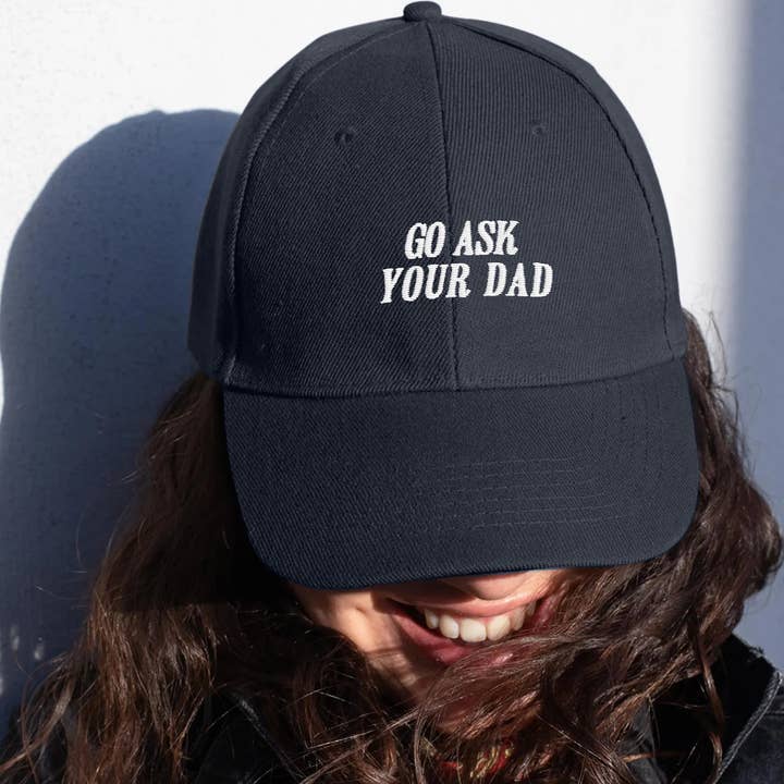 Vivtrek - Wholesale Baseball Cap - Women's - Go Ask Your Dad Hat - Funny Embroidered Sarcastic Cap4