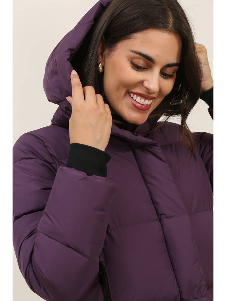 Attrait Paris - Wholesale Puffer Jacket - Women's - Short hooded jacket with side edges25