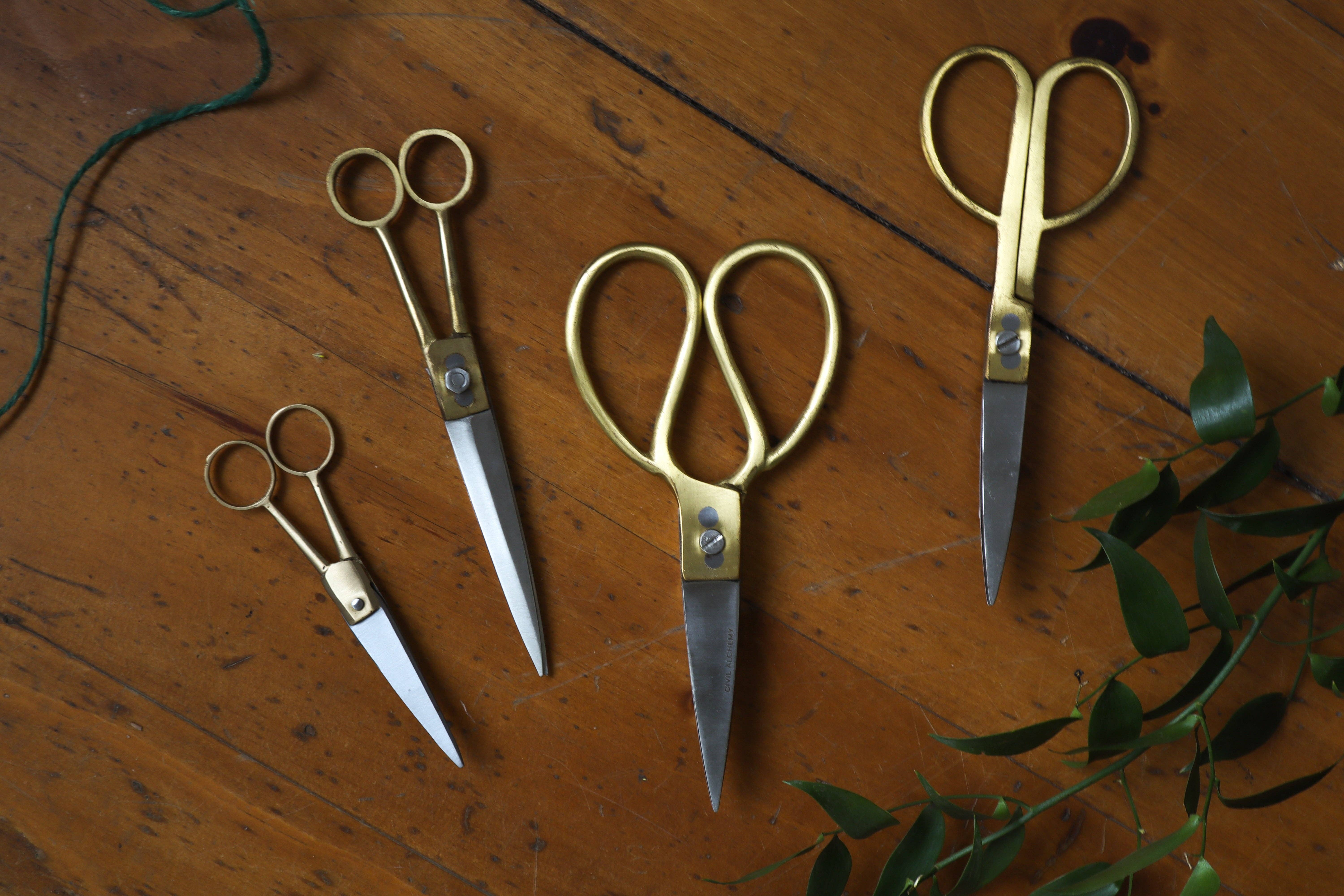 Civil Alchemy – wholesale Scissors – Shears Brass and Stainless Steel 7in2