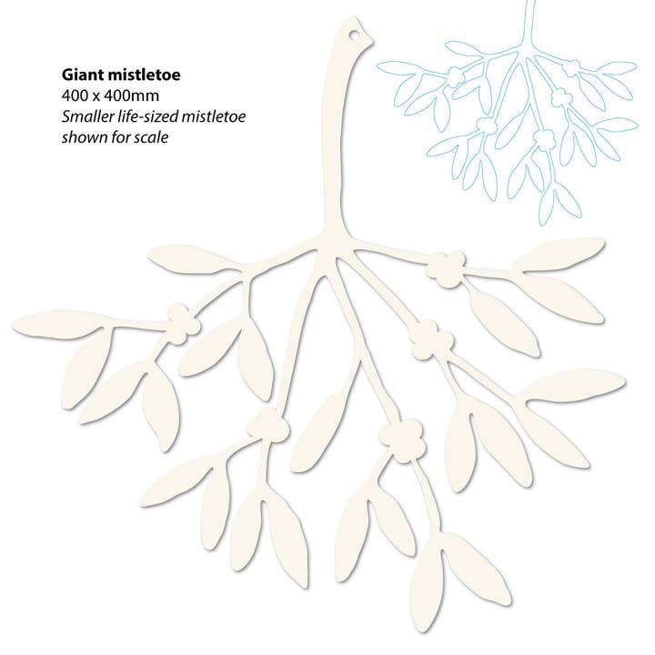 A Blackbird Sang - Wholesale Christmas Decoration - Christmas Decorations - Mistletoe - Three pieces in gold, silver, cream - metal15