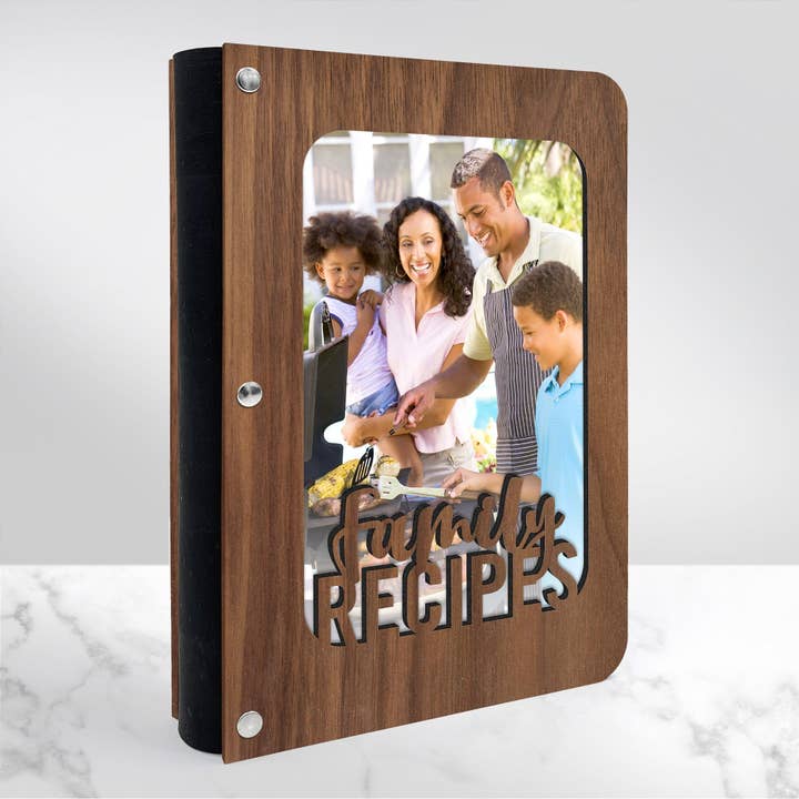 Inspired Indigo - Wholesale Cookbooks & Food - "Family Recipes" Wood Photo Recipe Book - Personalizable6