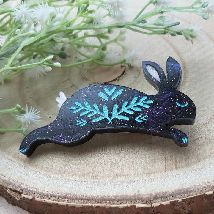 Winter Folk Bunny brooch for wholesale by Folk and Fortune