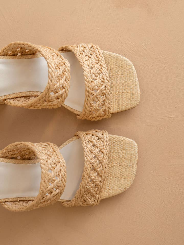 The Barbara Wheat | Woven Double Band Heel for wholesale on Faire