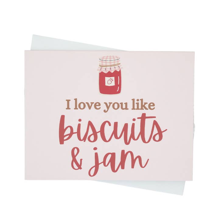 I Love You Like Biscuits and Jam Individual Greeting Card for wholesale by Front Porch Design Co.
