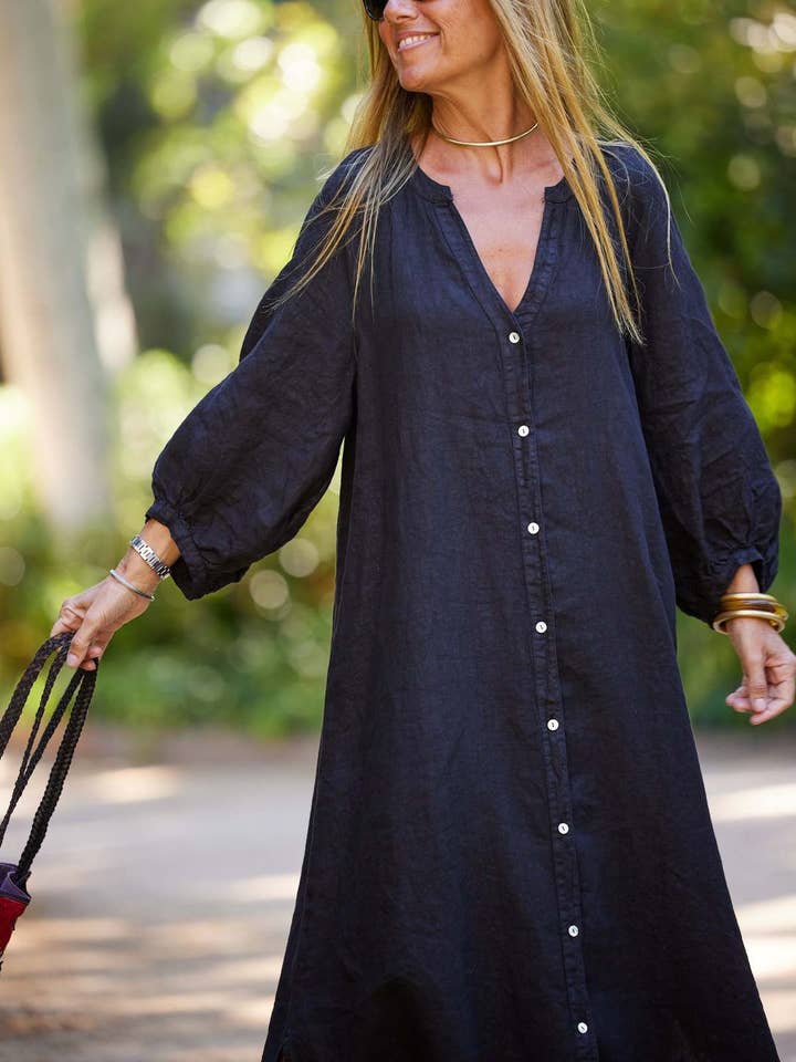 HIDDENBRAND - Wholesale Dress - Women's - Stylish Casual Long-Sleeved Cardigan Dress1