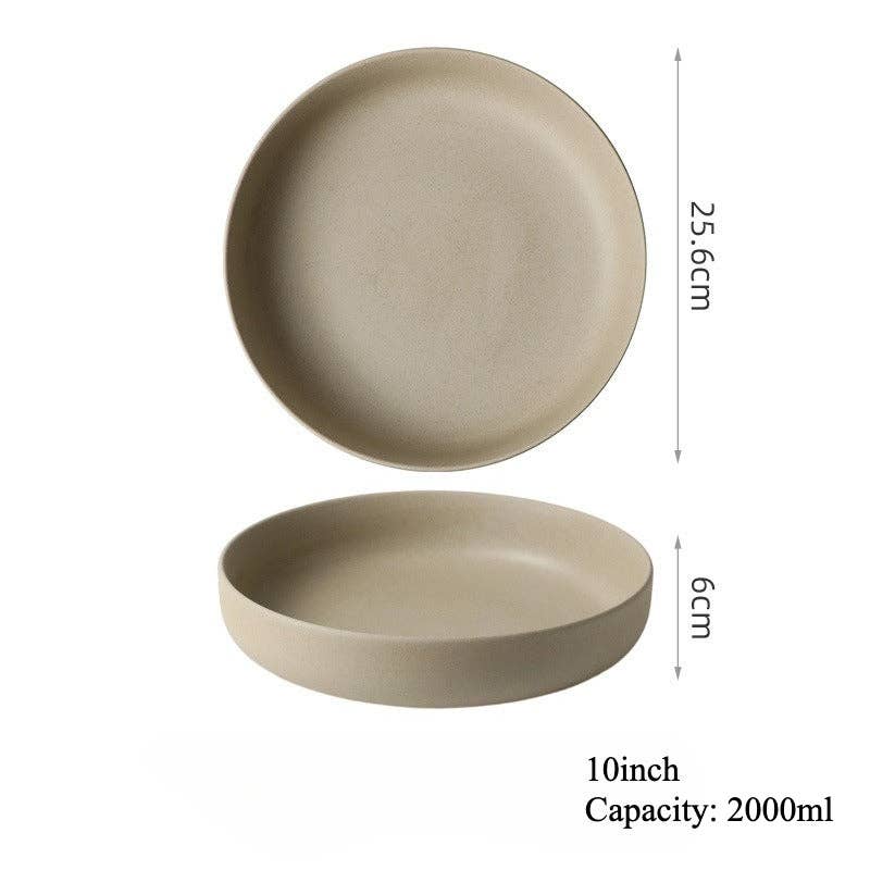 Gohobi （We cover U.S. import duties） – wholesale Dinner plate – Gohobi Japanese Vintage Ceramic Deep Plate1