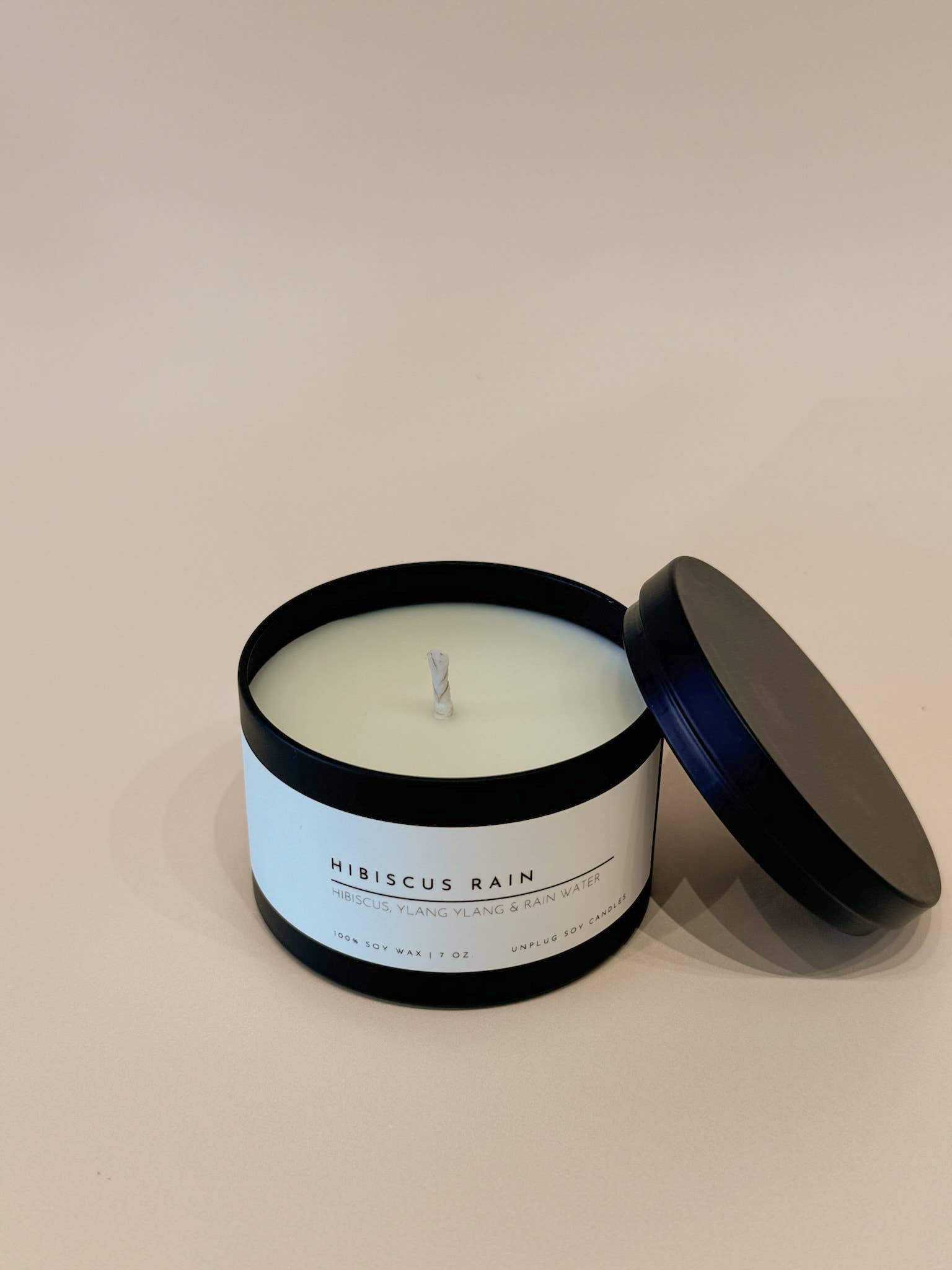 Unplug Soy Candles - Vente Bougies de voyage - Bougie en boîte de voyage en étain noir mat15