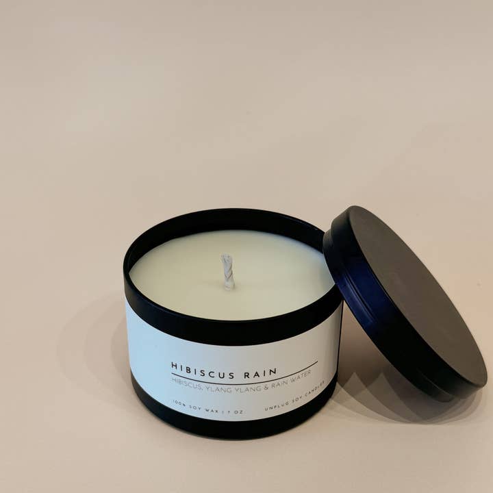 Unplug Soy Candles - Wholesale Travel Candles - Matte Black Travel Tin Soy Candle15