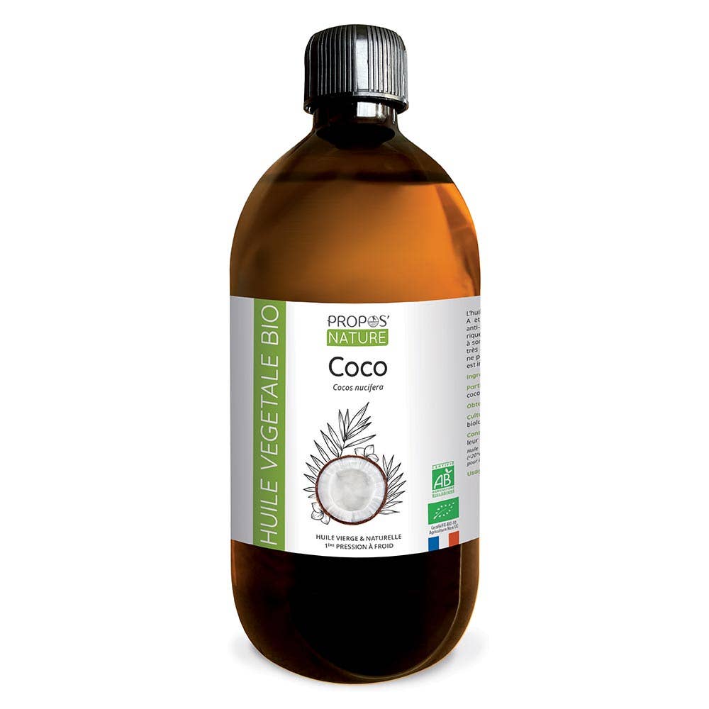 Propos'Nature - Venta al por mayor Aceites de baño/corporales - Aceite vegetal virgen de coco 50 ml, 100 ml, 500 ml2