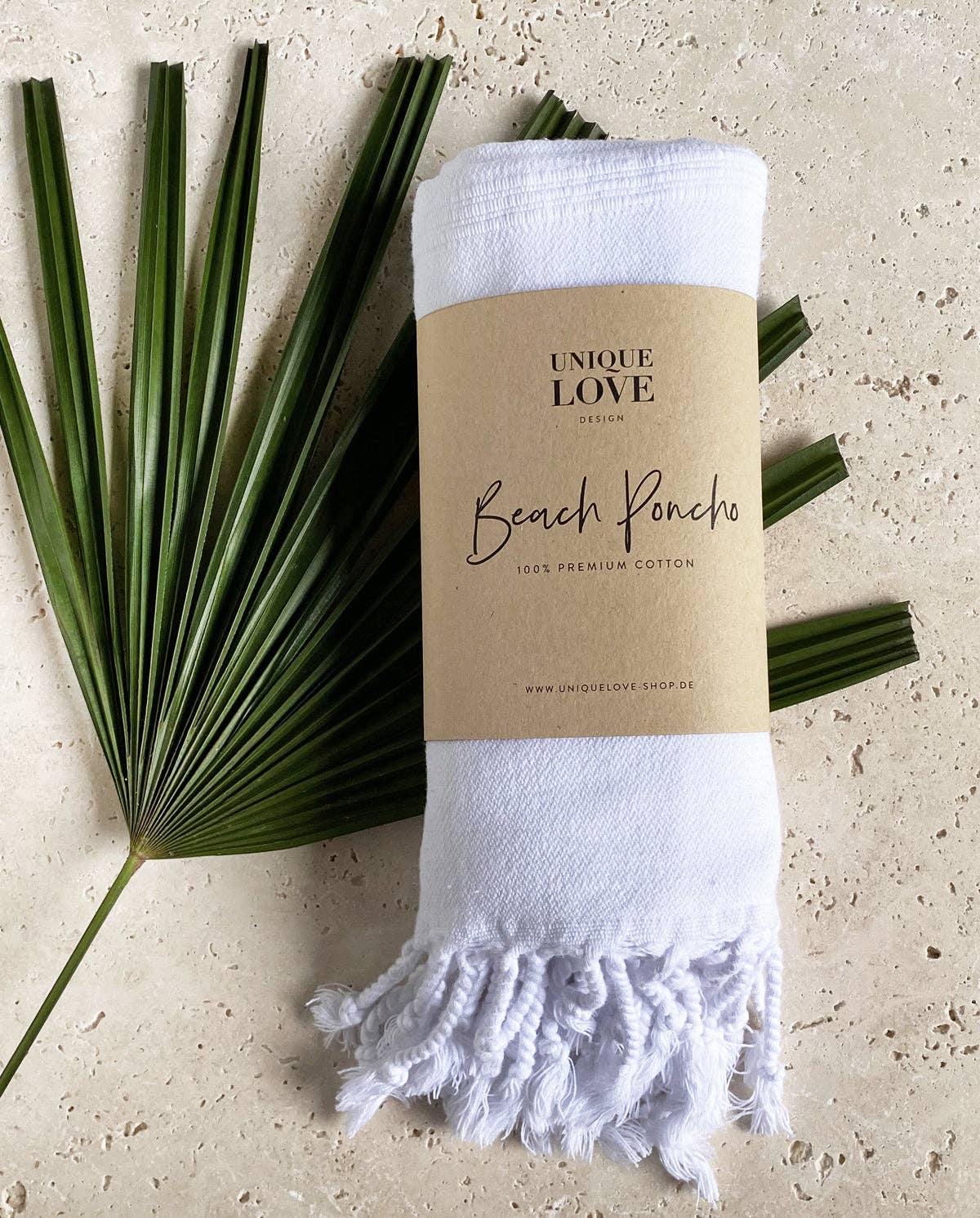 UNIQUE LOVE Design – Engroshandel Håndklæde poncho - Børn og baby – Poncho - ren hvid0