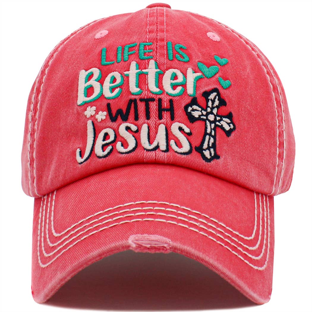 Your Fashion Wholesale - Wholesale Baseball Cap - Women's - Life is Better With Jesus Hat2