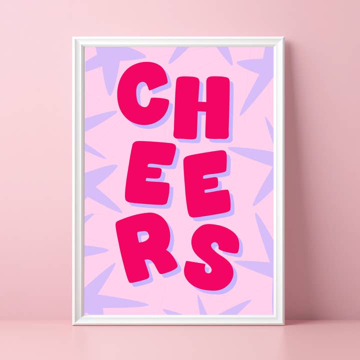 Cheers - Home/Bar/Kitchen Print for wholesale by Danni Boden Designs