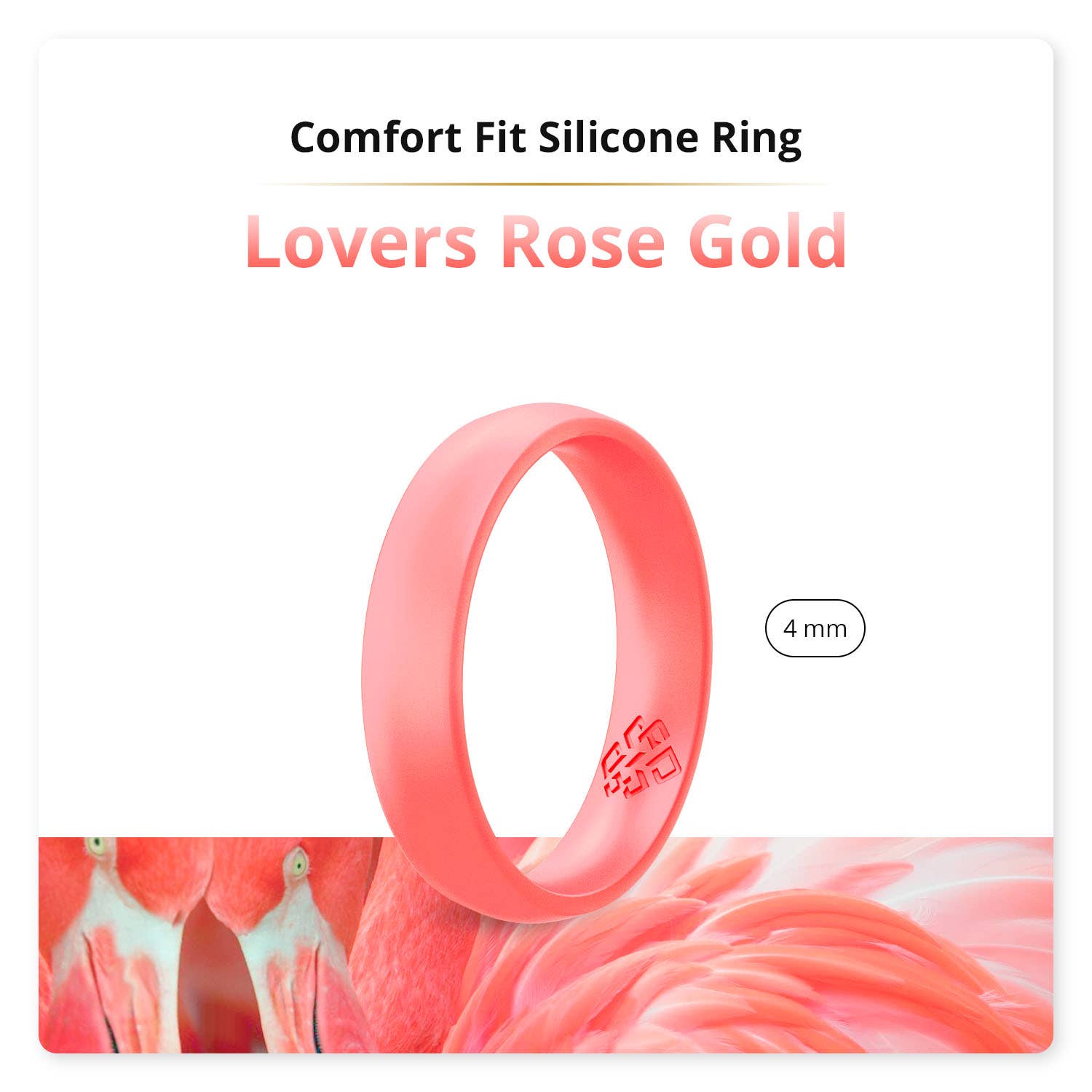 Knot Theory Silicone Ring - Wholesale Band/Stacked Ring - Knot Theory Lovers Rose Gold Arc Comfort Fit0
