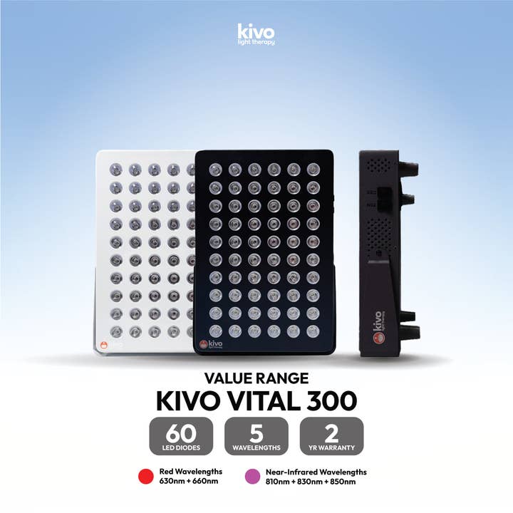 Kivo Vital 300: Portable Small Red Light Therapy Panel + Integrated Stand for wholesale by Kivo Red Light Therapy