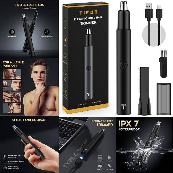St. Louis Wholesale LLC - Wholesale Electronic Skincare Device - Tifor Electric Nose Trimmer - USB Rechargeable -Sleek Modern0