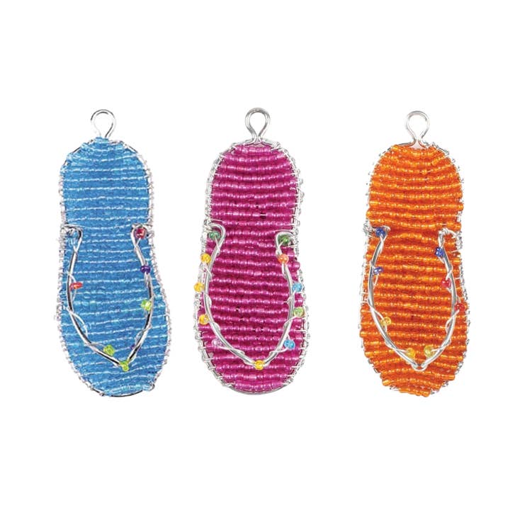 Flip Flop sleutelhanger Set van 6 voor wholesale door Beadworx By Extol Accessories Ltd.