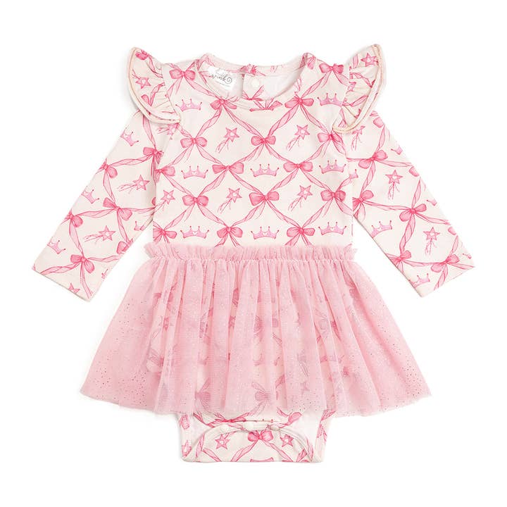 Princess Coquette Long Sleeve Tutu Bodysuit - Baby Clothes for wholesale by Sweet Wink