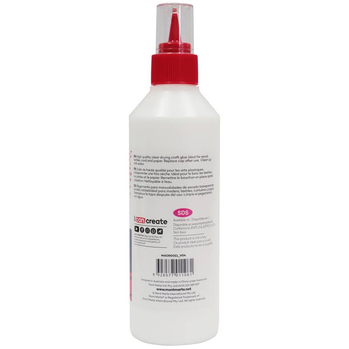 Mont Marte Usa, Inc. - Wholesale Glue - PVA Craft Glue Fine Tip 250g (8.81 US fl.oz)1