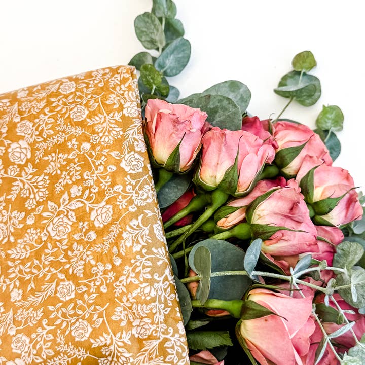 Ecowaterproof LIBEETY 70 cm x 50 m Wit/Mosterd voor wholesale door CHIC&PAPER