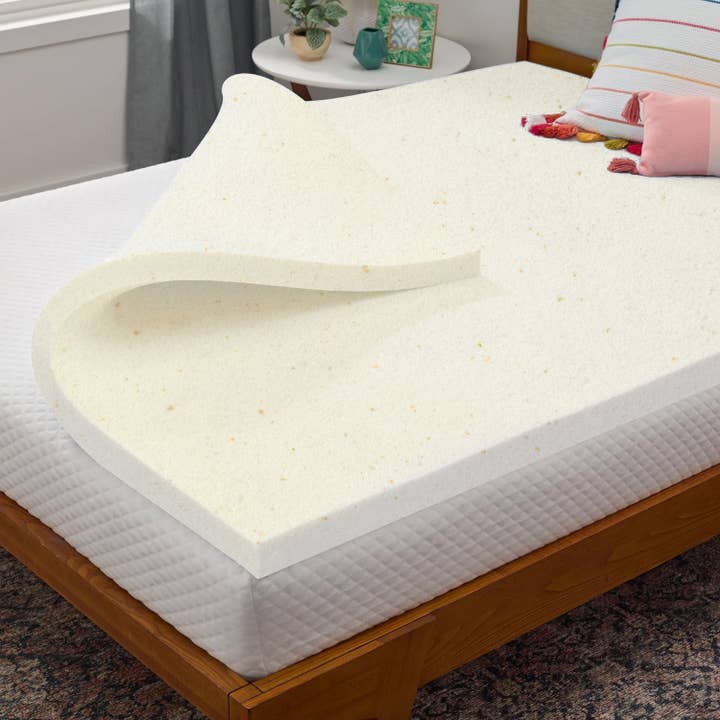Beige 3-Inch Copper-Infused Memory Foam Mattress Toppers for wholesale on Faire1