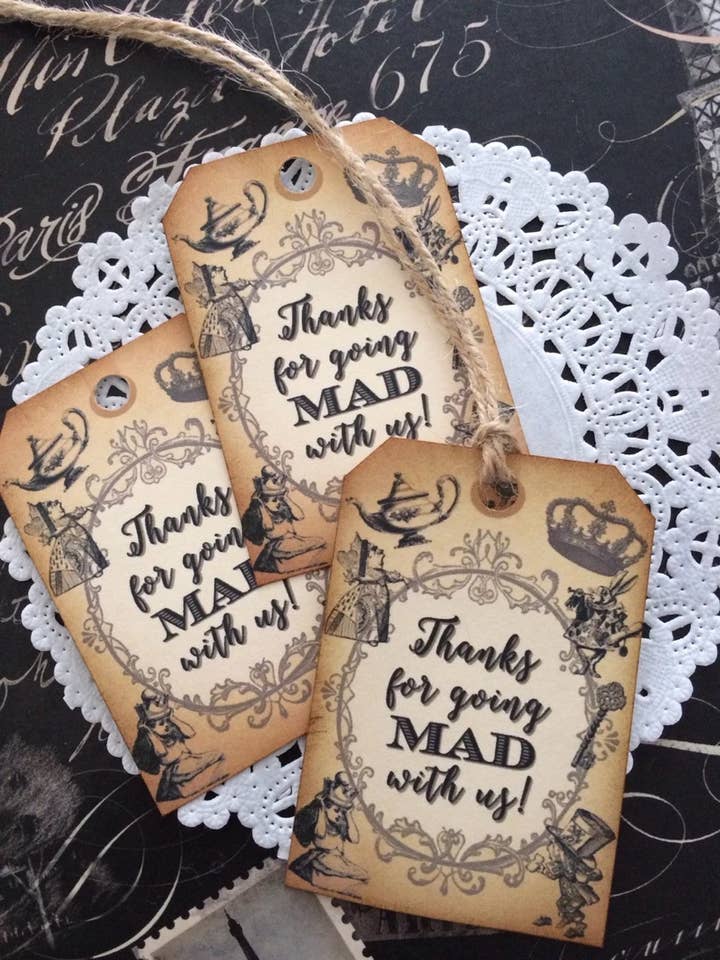 Alice in Wonderland Mad Tag Vintage Finish for wholesale by Our Designer